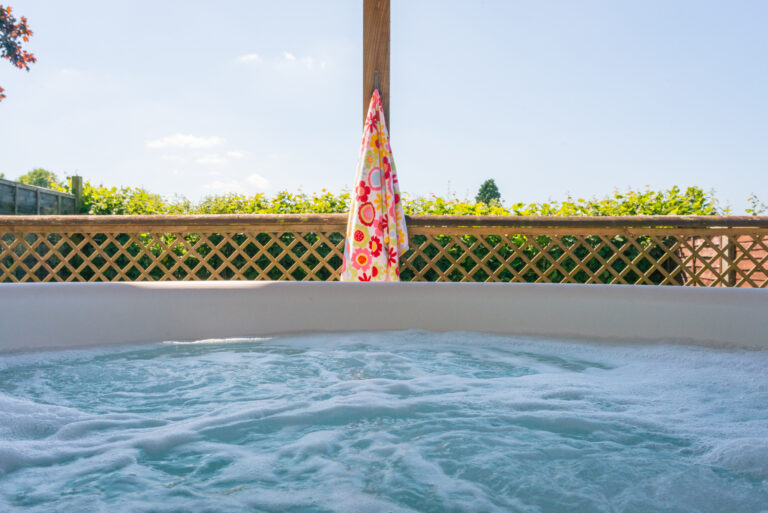 The White Cottage hot tub.